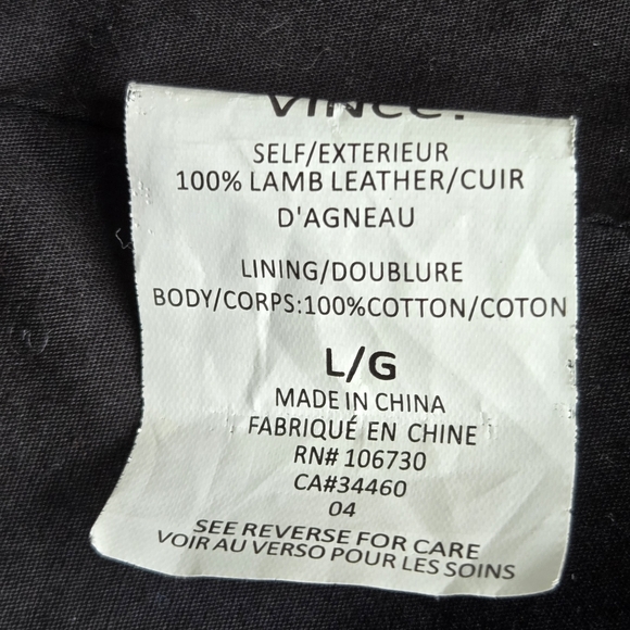 Vince RARE leather moto jacket size L - Picture 12 of 12